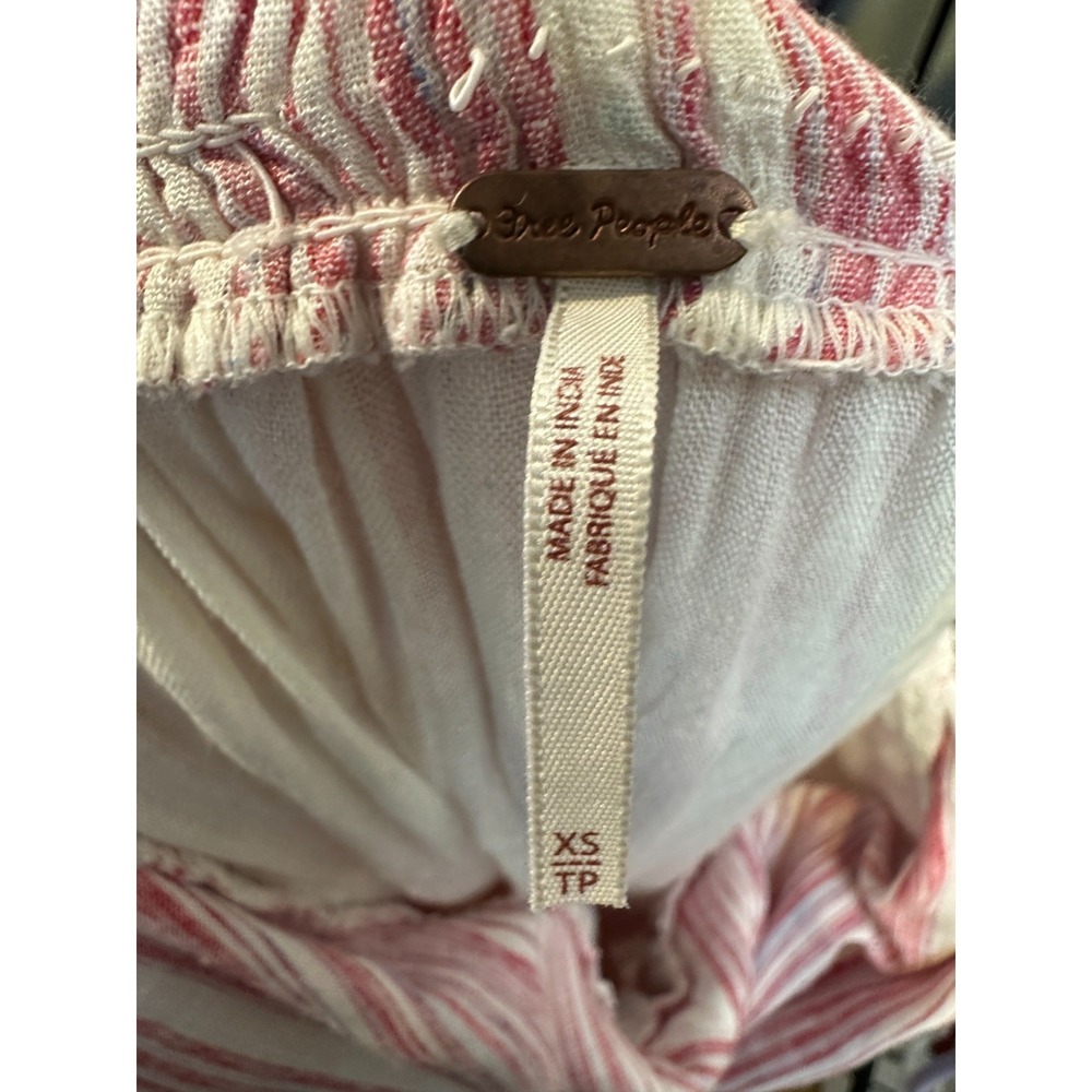 Free People Audrey Stripe Halter Maxi Dress Pink White Open Back Boho Womens XS - Picture 11 of 16